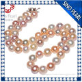 AAA 9-10 MM natural fresh water multi colour beads necklace PN245